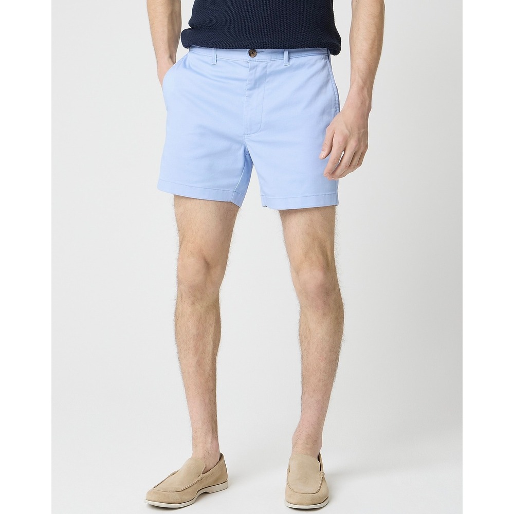 J.Crew Chino Mens 36 Shorts 5" Inseam Light Blue Stretch Cotton Technical Prep